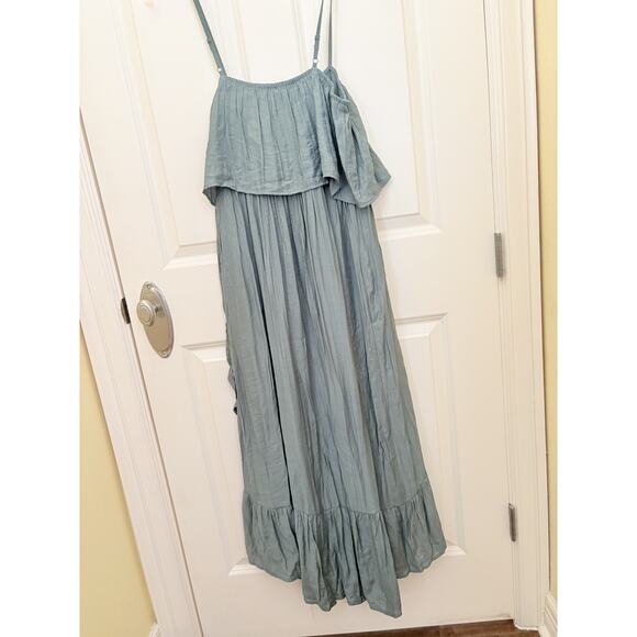 Wishlist Apparel Women’s Smocked Maxi Dress Medium Green NWT - Picture 4 of 4